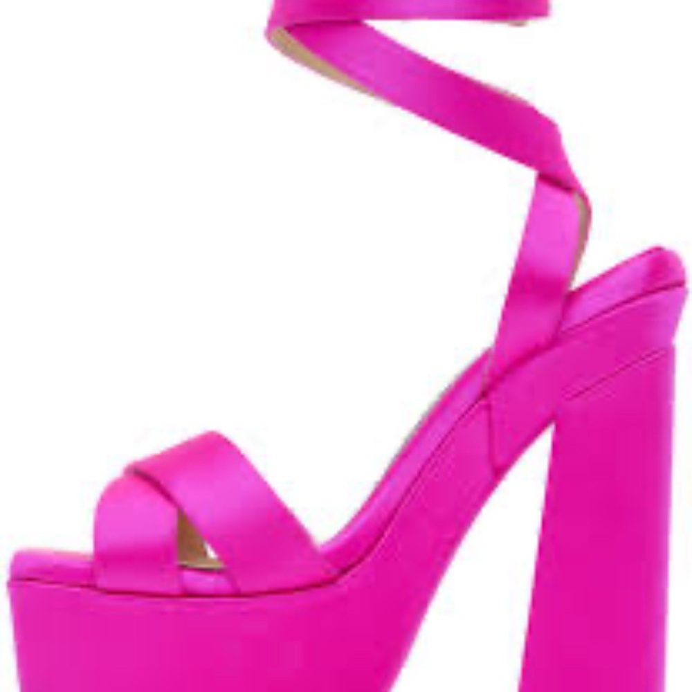 Jimmy Choo Pink Gaia Platform Sandals - Picture 2 of 7
